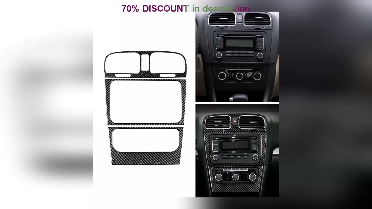 A must-have product! Auto Car Carbon Fiber Center Air Outlet CD Panel Decorative Trim Sticker for