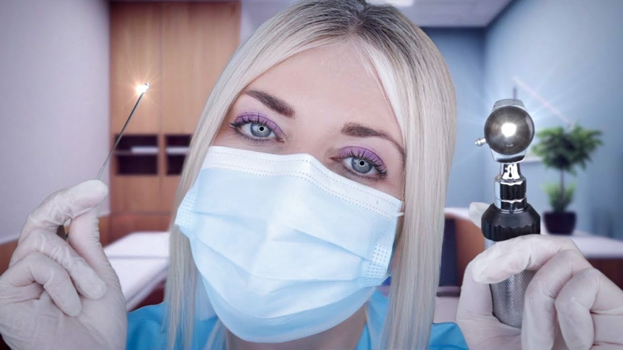 ASMR Ear Exam & Deep Ear Cleaning - Otoscope, Fizzy Drops, Water Irrigation, Picking, Gloves, Typing