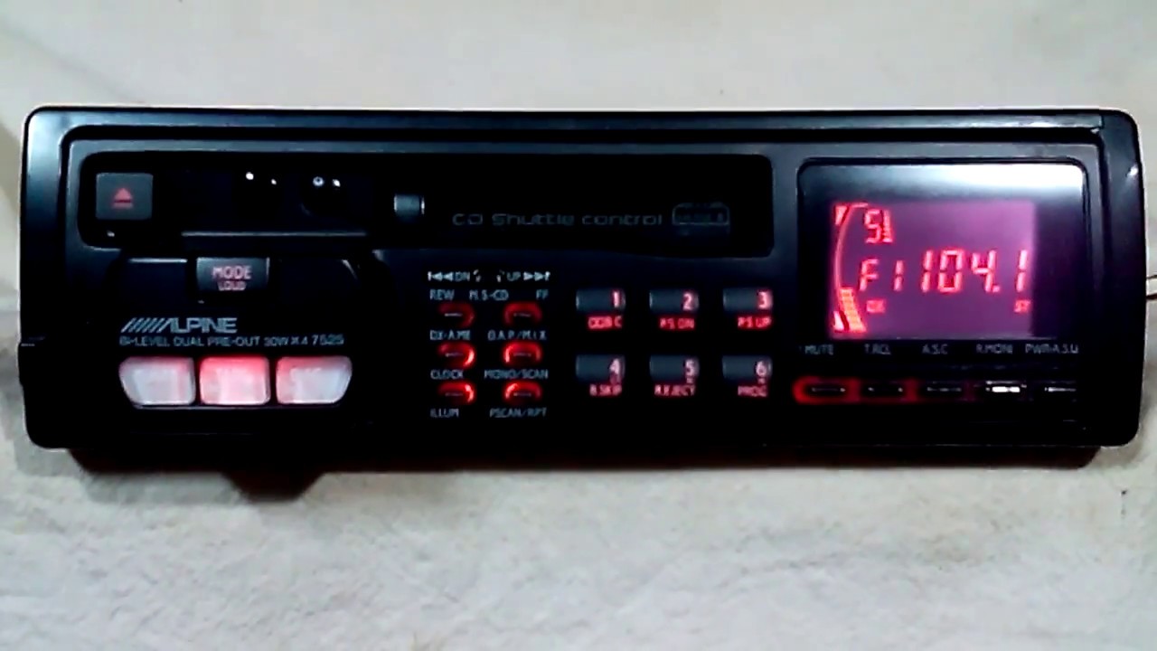 Vintage Alpine 7525 AM/FM cassette car stereo #2 old school rare