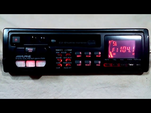 Vintage Alpine 7525 AM/FM cassette car stereo #2 old school rare
