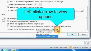 How to Stop Going Back to the Inbox After Moving/Deleting e-mail in Outlook 2010 -by TTM