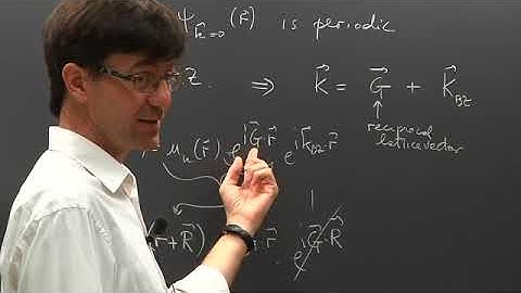 Solid State Physics SISSA | Lecture 11: Bloch
