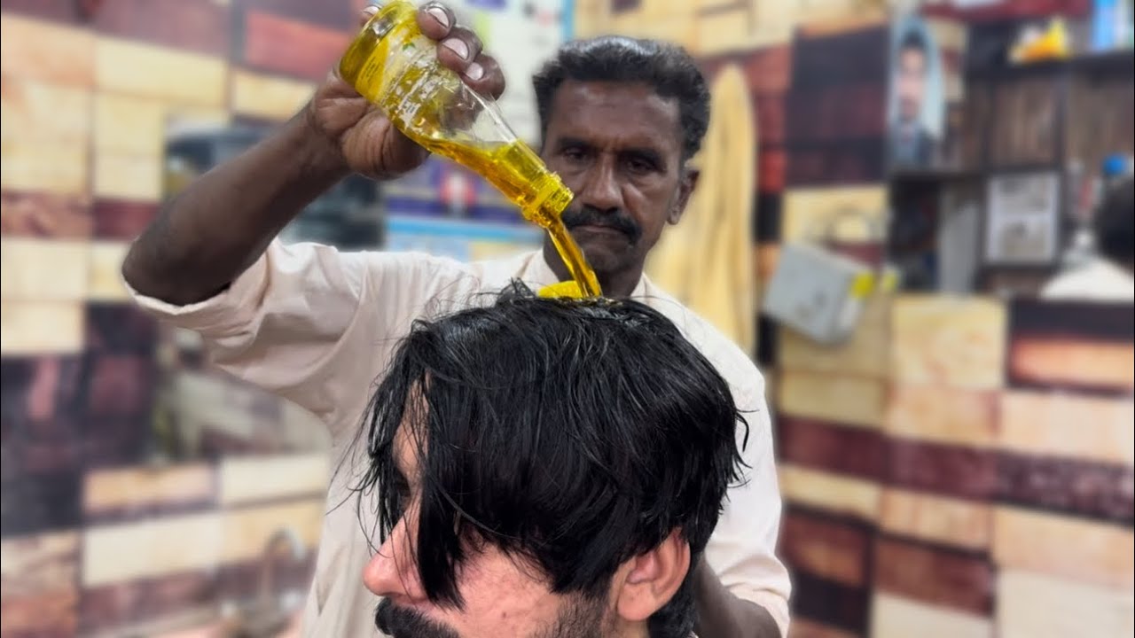 Oil spilled from the bottle 😂 | World Famous Chacha Multani Head Massage | Instant Sleep ASMR 