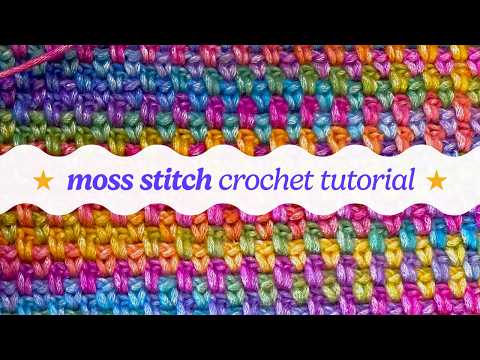 how to do the MOSS STITCH ⭐︎ crochet tutorial - YouTube