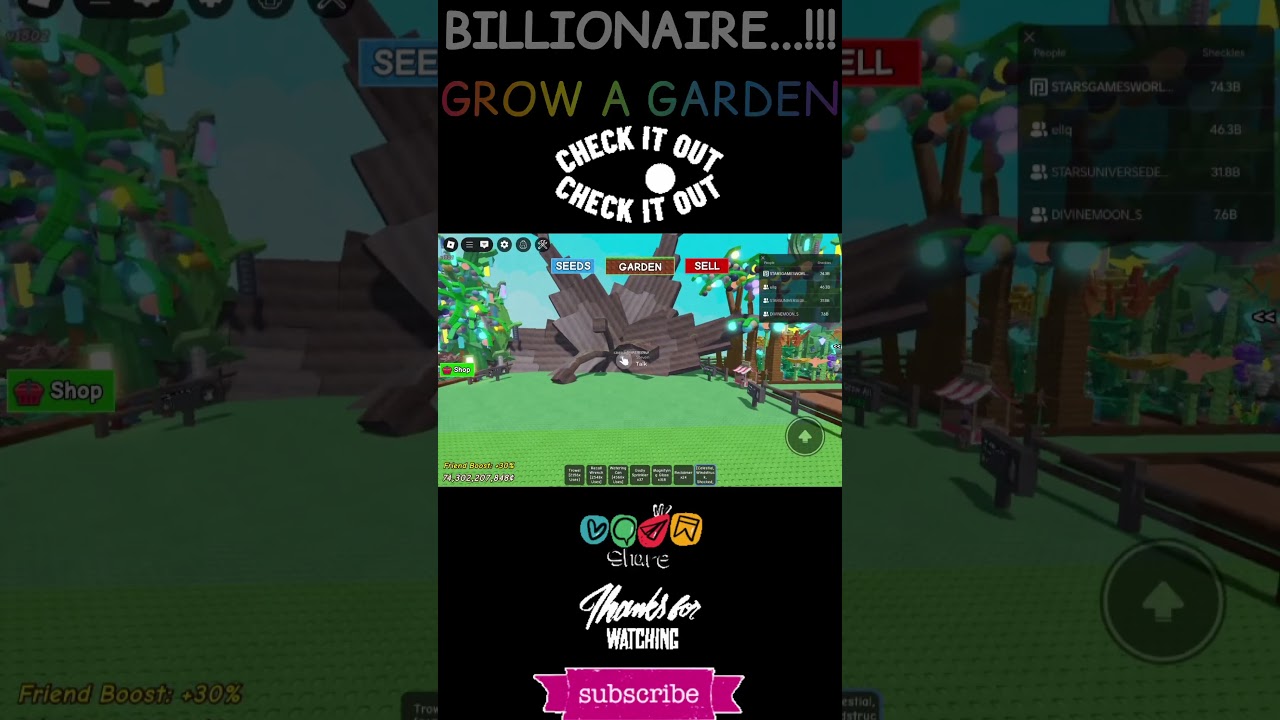 🌟BILLIONAIRE...!!!💲💲💲✨️🌹GROW A GARDEN💐🌻🌷✨️ 