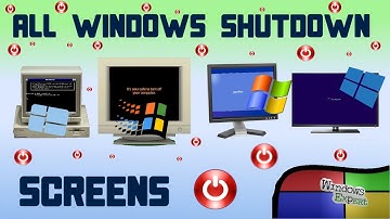 ALL MICROSOFT WINDOWS SHUTDOWN SCREENS 1 0 SERVER 2019