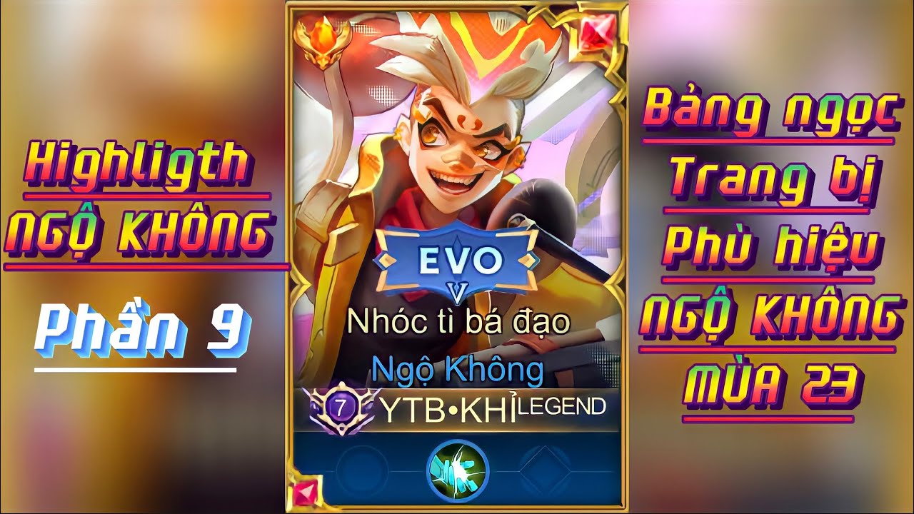 Khỉ legend | Hướng dẫn chi tiết bảng ngọc+ phù hiệu +... - youtube