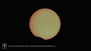 Famous 2019 Solar Eclipse Begins! Moon Takes First Bite Out of Sun Profile