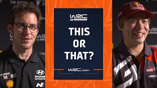 WRC Drivers Play 'This or That?'