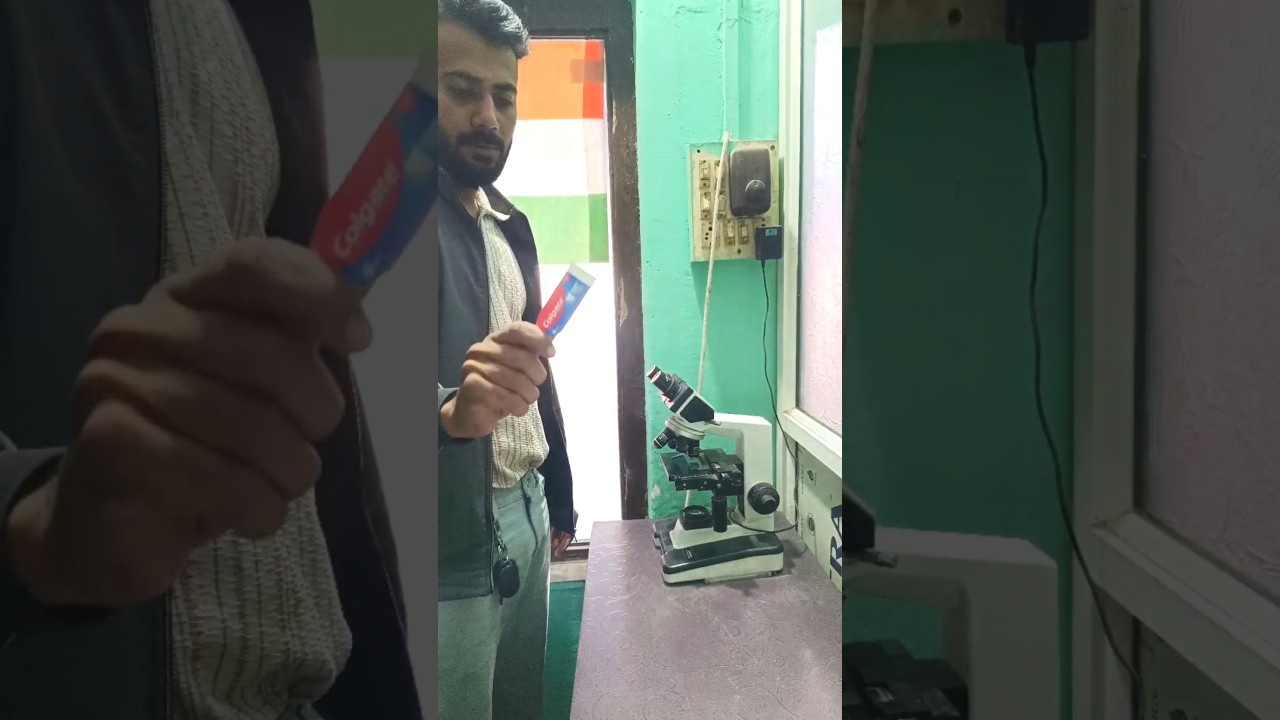 Colgate in microscope 