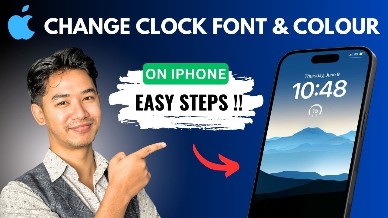 How To Change Color And Font Of Clock On iPhone Lock Screen - YouTube