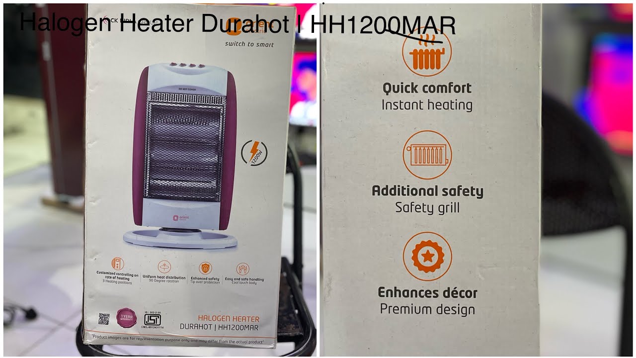 Orient | HALOGEN HEATERDURAHOT | HH1200MAR | A new life electronics u0026  crockery showroom ambi talwara - YouTube