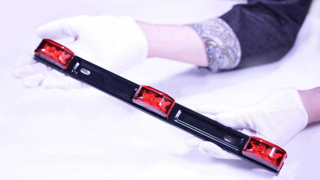 Red Clearance ID BAR Marker Light 9 LED Trailer Sealed Stainless Steel