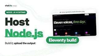 How to Host a Node.js Site (Upload the Build, No Server)