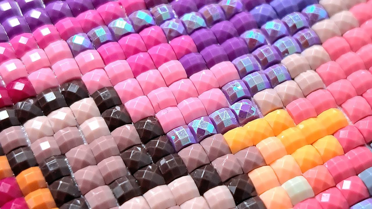 Colorful Satisfying ASMR Diamond Painting - Real Time - No Talking - DAC Josephine Wall