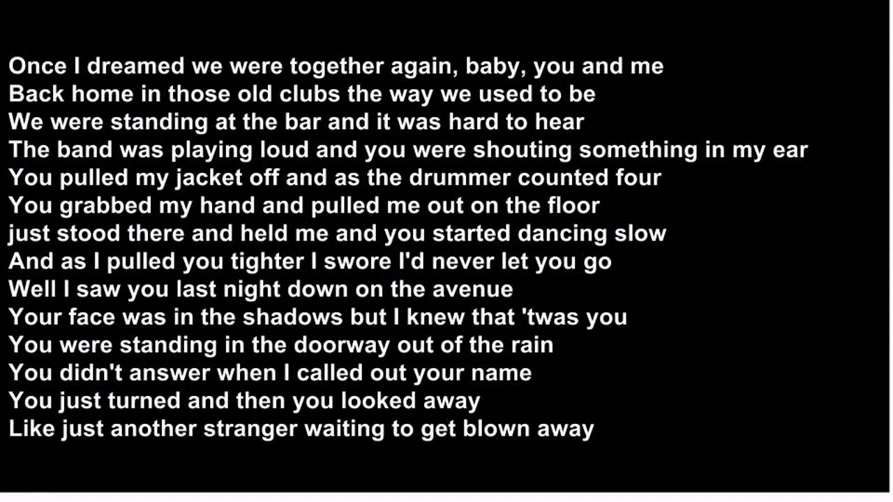 Bruce springsteen point blank lyrics youtube