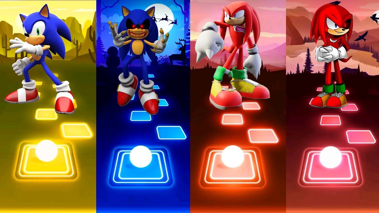 Sonic - Sonic Exe vs Knuckles - Knuckles Exe || Tiles Hop EDM Rush ...