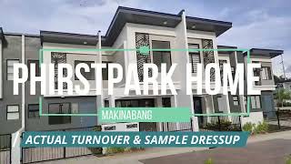 Actual Turnover and Sample Dressup of Calista Townhouse in PHirst Park  Homes Baliuag