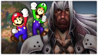 Mario Bros  vs Sephiroth, but it's an sprite animation - Animated by Out of Fr4me