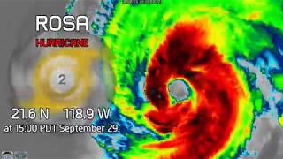 Hurricane rosa is continuing its weakening trend, and now a category 2
with winds of 105mph. the storm likely to weaken further, may not even
be ...