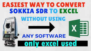 how to convert sdr file to excel |very easy |full explained