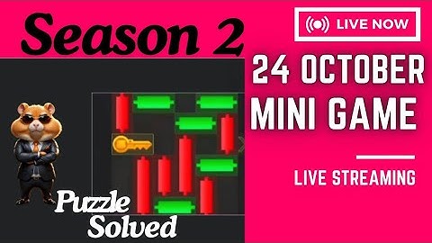24 October Mini Game 100% Easily Solved Today | Hamster Kombat Mini Game 25 October