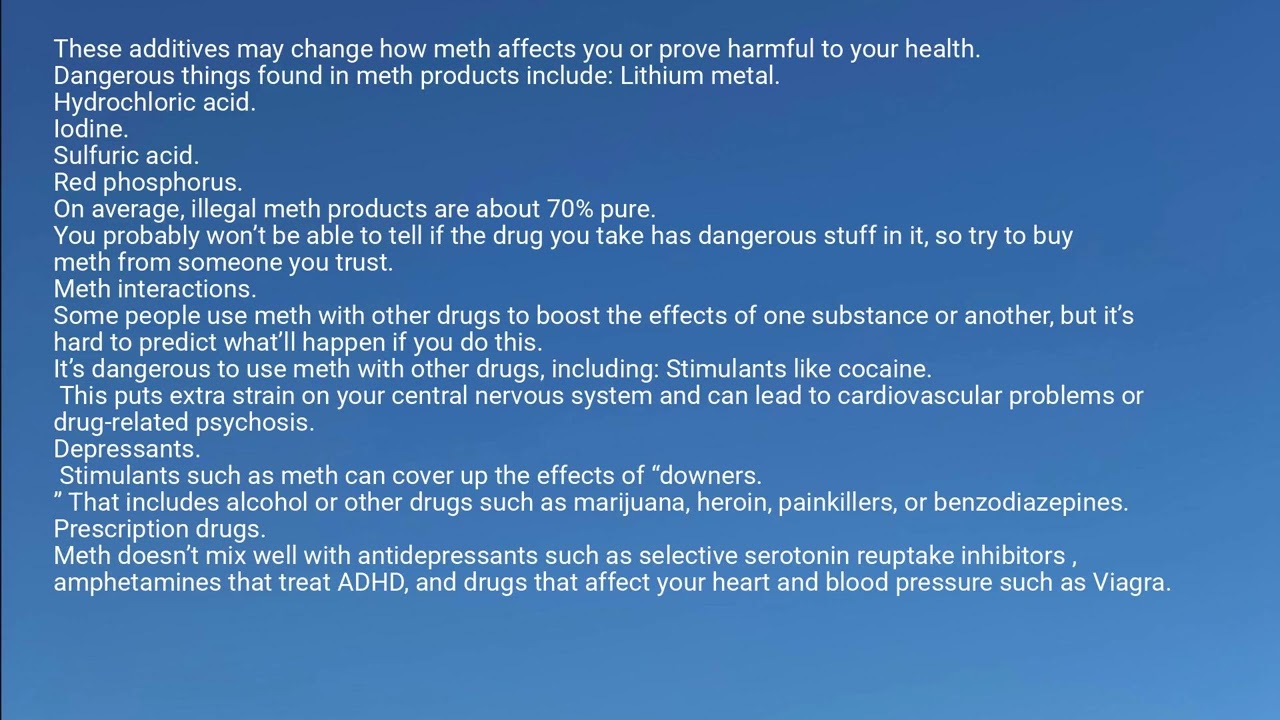 The Dangers of Crystal Methamphetamine