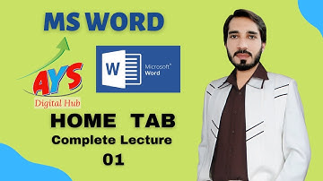 Microsoft Word 2010  - Home Menu in Urdu | Lecture No 1 | Home Tab | Microsoft Word Tutorial