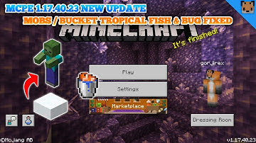 Minecraft pe 1.17.40.23 New Update - MCPE 1.17.40.23 UPDATE MOBS / BUCKET TROPICAL FISH & BUG FIXED