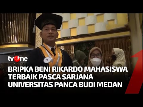 Bripka Beni Rikardo Mahasiswa Terbaik Pasca Sarjana Universitas Panca Budi Medan dengan Nilai IP 4,0