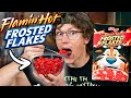 Flamin' Hot Frosted Flakes Taste Test (World's SPICIEST Cereal)