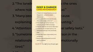 7 Deep and darker psychology about love #humanbehavior #darkpsychology #lifelessons #shorts