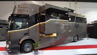 Wohnmobil 2023 ab 439.000 € RJH Excellence Actros mit XL SlideOut UND MopedRennWerkstatt im Heck