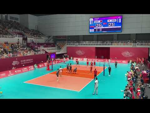 Asian Game Volleyball match Japan 🇯🇵 Vs Qatar 🇶🇦