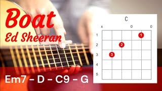 Video thumbnail of "EASY Boat Ed Sheeran Guitar Chords With Tabs"