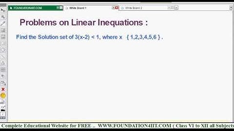 Problems on Linear Inequations || Class 10 Maths ICSE ||