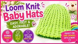 How To Knit A Loom Baby Hat For Beginners | DIY Loom Knit