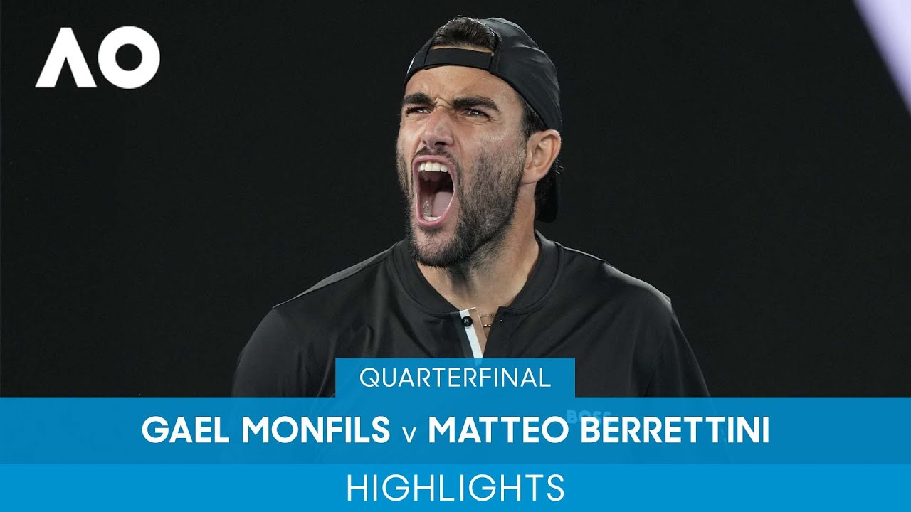 Gael Monfils v Matteo Berrettini Highlights (QF) Australian Open 2022