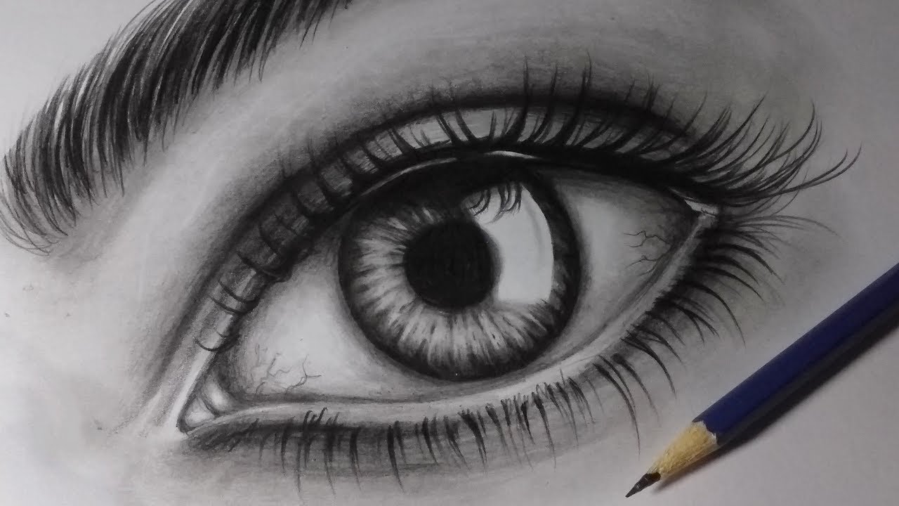 Como desenhar um olho realista How to draw realistic eye 