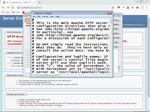 How to fix error in xampp server | xampp server fix error 404 | phpmyadmin not open