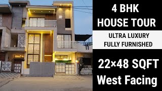 V145 4 Bhk Ultra Luxury Semi Furnished Villa With Modern Architecture Design