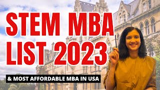 Mega list of STEM MBA programs (including affordable ones) in USA