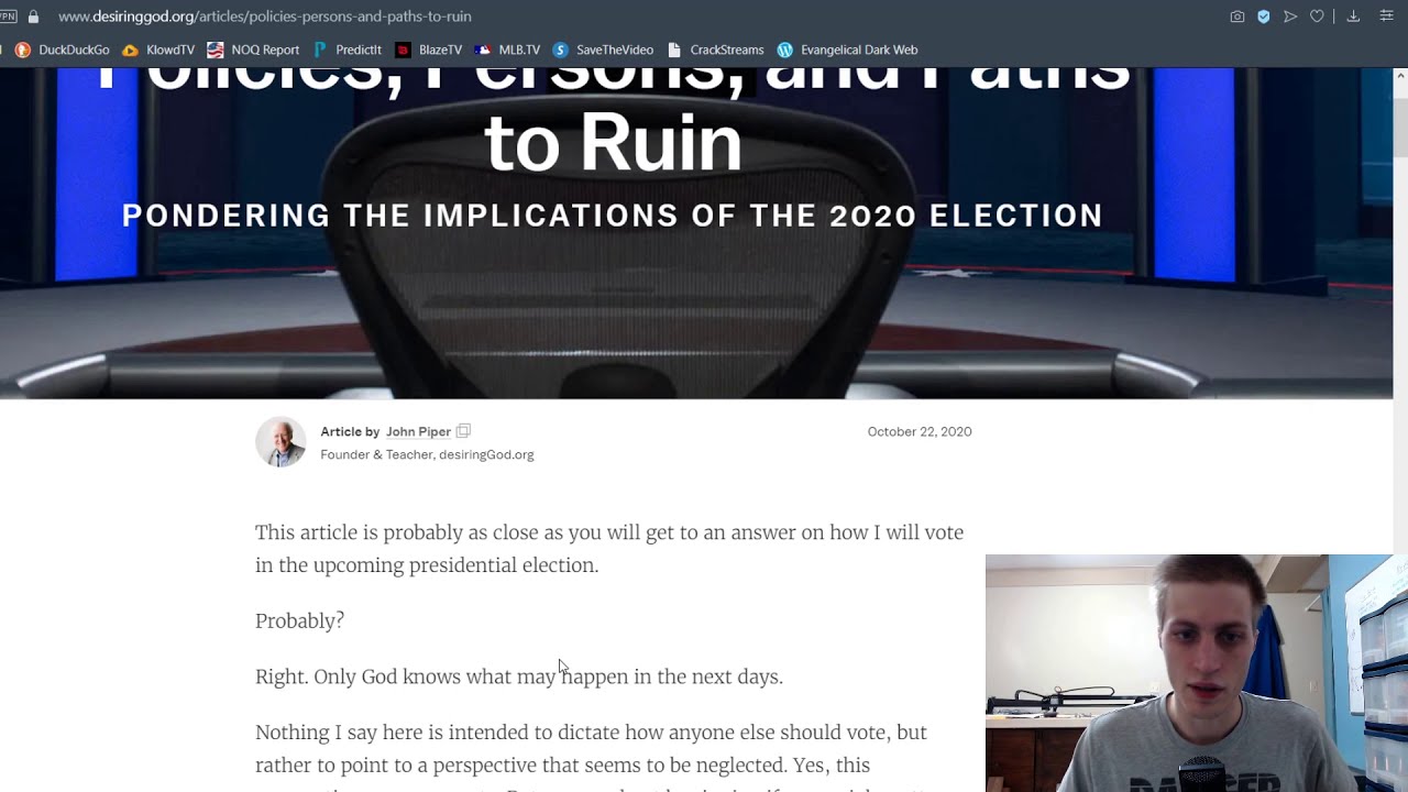 John Piper Soothes Conscience of Biden Voters