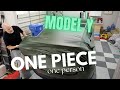 Wrapping the Trunk Model Y ONE Piece ONE Person