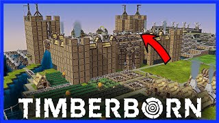 Castle &#39;Skye Candy&#39; And Rooftop Industry! - Ep 8 Timberborn Hard Mode