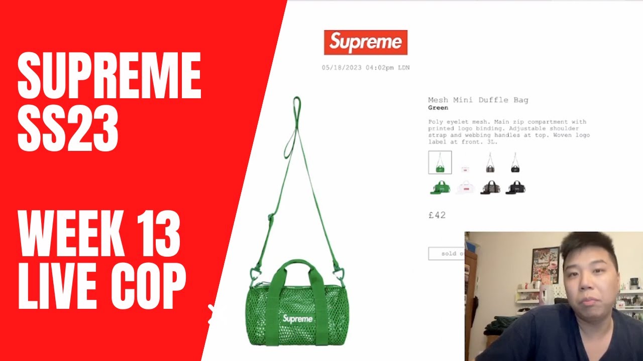 Supreme Mesh Mini Duffle Bag Green 