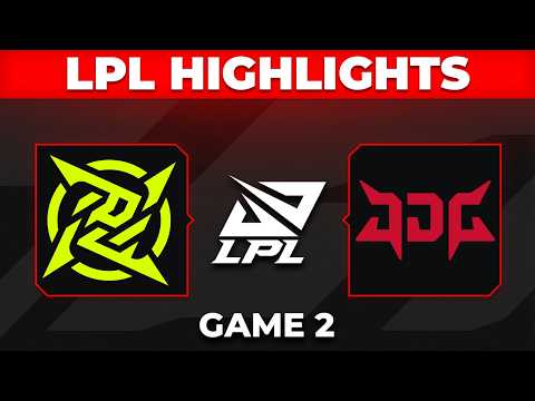 NIP vs JDG Highlights Game 2 | LPL 2026 Split 2 | Ninjas in Pyjamas vs JD Gaming