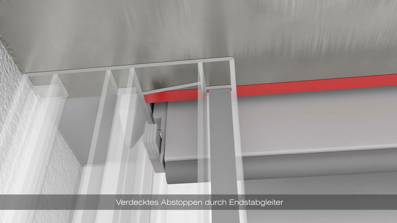 Rollläden - verdecktes Abstoppen Produktanimation