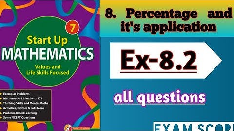 viva Education start up class 7 mathematics|| Percentage and it