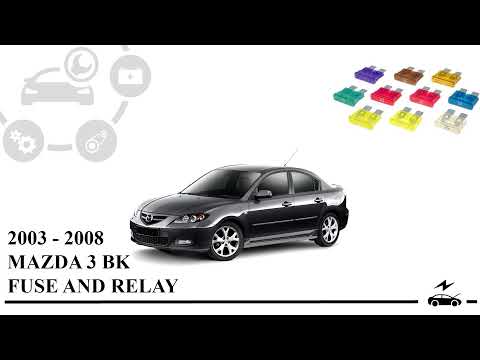 All fuse box diagram Mazda 3 bk relay and their assignment with location